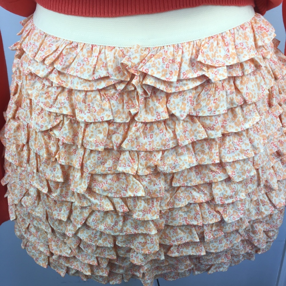 J crew ruffled skirt